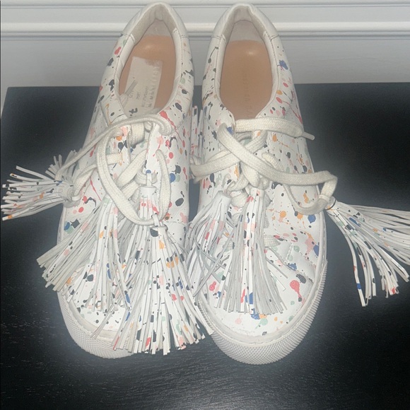 Loeffler Randall Colorful Splatter Tassel Sneakers - Picture 2 of 3